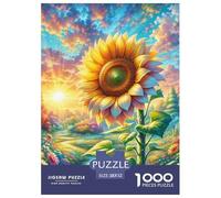 Sunflower Puzzle Di Qualità Superiore Per Serate Tranquille, Integra Flower E Combina Pazienza Focus Mentale E Piacere Duraturo Durante L’assemblaggio 52x38cm/1000pcs