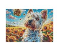 Sunflower Sea Cute Schnauzer Puzzle 300 Pezzi Difficile Rompicapo Adulti Splendid Celestial Critters Sfida Per Amanti Del Puzzle Rilassamento Pressione Ridotta Dopo Il Lavoro Regalo Amici 300 PCS