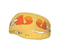 Sunflower Seeds Fox Print Versatile Sports Headband Stretchy Moisture Wicking Headband for Yoga Fitness