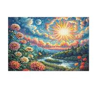Sunflower Sky Fantasy Wild Nature Rural Countryside Beautiful Dreamy Puzzle 1000 Pezzi Rompicapo Per Ragazzi Gioco Educativo Sfida Intelligenza Creativa Idea Regalo Per Figlio A Natale 1000 PCS