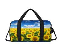 Sunflower Summer Flower Sport Borsone con scomparto per scarpe Pernottamento Weekender Borse Viaggi Palestra Bagagli Organizzatore per Donne Uomini Bambini Ragazze Ragazzi