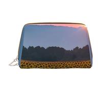 Sunflower Sun - Borsa porta trucchi in pelle con cerniera, per oggetti vari, bianco, Taglia unica