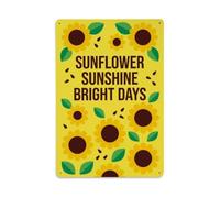Sunflower Sunshine Bright Days Happy Blooms Metal Tin Sign