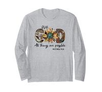 Sunflower with God all Things Are Possible for Christian Maglia a Manica