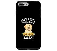 Sunflower Womens Just A Girl Who Loves Yellow Labs Mom Lover Custodia per iPhone 7 Plus/8 Plus