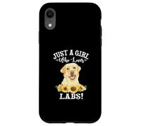Sunflower Womens Just A Girl Who Loves Yellow Labs Mom Lover Custodia per iPhone XR