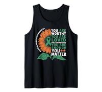 Sunflower You Are Worthy Loved Needed Mental Health Canotta