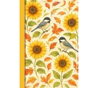 Sunflowers and Chickadees Notebook: Floral Journal, Watercolor flowers Notebook for Women, Cute Notebook for Work & School, grid, Botanical Notebook Travel Journal for Writing Note Taking