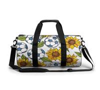 Sunflowers Calcio Stampato Palestra Sport Bag Viaggio Duffel Borse Leggero Weekender Borse per Uomo Donna, Stile:, 17.7in/9in/9in, MHXYZHW