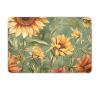 Sunflowers Green Extra Large Resuable Fasciatoio Coperture altamente assorbenti Sottostrato antiscivolo Biancheria da letto per bambini Prodotti per l'enuresi notturna per bambini 132,1 cm L x 86,4 cm