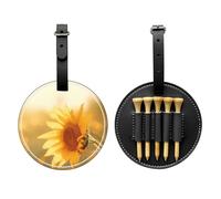 Sunflowers in the Evening Sun - Borsa portaoggetti per tee da golf, design portatile, facile da organizzare