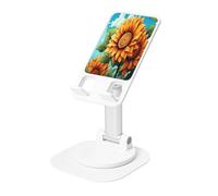Sunflowers Under The Blue Sky - Supporto da scrivania regolabile per iPhone e tutti i telefoni, rotazione a 360°, pieghevole integrato
