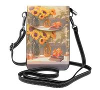 Sunflowers under the windowsill Multi Pocket Light Shoulder Bag con chiusura magnetica adatta per viaggi e uso quotidiano