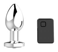 Plug Anale Metallico con Gioiello e Telecomando Wireless - Sunfo (argento)