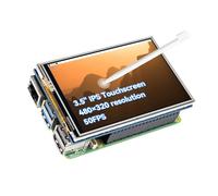 SunFounder display LCD SPI IPS touchscreen da 3,5 pollici 480×320 con penna stylus per Raspberry Pi 5/4B/Pironman 5/Max, 50 FPS, 65K colori, 40 pin, Trixie, Ubuntu, Kali Linux, RetroPie