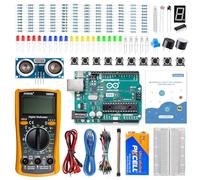 SunFounder Kit di avvio Beginner's Lab con scheda originale Arduino Uno R3 REV3 Multimetro 34 progetti Breadboard Batteria HCSR-04, conforme RoHS, per principianti e ingegneri