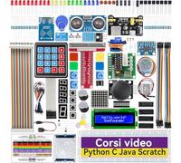 SUNFOUNDER Raspberry Pi Starter Kit per Raspberry Pi 4B 3 B+ 400, Tutorial online di 537 pagine, Python C Java Scratch Codice, 300 articoli, 65 progetti per principianti Raspberry Pi