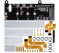 SunFounder Scheda SSD PCIe a M.2-HAT M-Key NVMe PCIe 2/3 per Raspberry Pi 5 2/4/8/16GB, supporta SSD M.2-2230/2242/2260/2280 con dissipatore di calore compatibile con touchscreen da 3,5/5/7/10"
