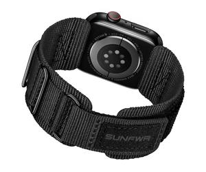 SUNFWR Cinturino in nylon robusto per Apple Watch Ultra 3 e 2 e 1, 49 mm, 46 mm, 45 mm, 44 mm, 42 mm, cinturino tattico militare per iWatch serie 11/10/9/8/7/6/5/4/3/2/1/SE
