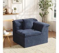 SUNG7 Divano componibile Cloud da 44 pollici con braccio singolo, divano moderno compresso, comodo divano letto, divani imbottiti in velluto a coste per piccoli spazi/appartamenti, nessun montaggio