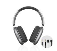 Sungive Cuffie Bluetooth 6.1 wireless 2025, con ANC & ENC, HiFi, microfono, uso con cavo e wireless, alta insonorizzazione, 30h autonomia, pieghevoli, USB, per telefono PC lavoro viaggio,Grigio