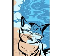 Sunglasses Cat at the Beach: Composition Notebook