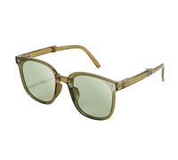 Sunglasses compatte - Lenti polarizzate in materiale PC, design senza specchio Edgeless, Eyewear da viaggio per donne | Sfumature ripiegabili per le spiagge da trekking quotidiane, space green