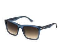 SUNGLASSES POLICE - MAT: Acetate-C: SHINY TRANSP BLUE/BROWN GRADIENT - D: 145x19 / Male Cura della persona e salute