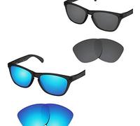 sunglasses restorer Lenti di Ricambio Polarizzate per Oakley Frogskins Black Iridium + Ice Blue