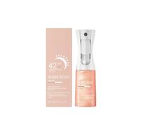 Sunglaze Sheer Body Mist SPF 42 con olio per il corpo luccicante, nebbia idratante, idrata, dona alla pelle una finitura luccicante, leggera, rapida assorbimento