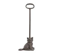 Sungmor, fermaporta portatile a zeppa, alto 55 cm, grazioso supporto per porta a forma di gatto, in ghisa, resistente, con manico, ornamento decorativo in stile antico per casa o cortile