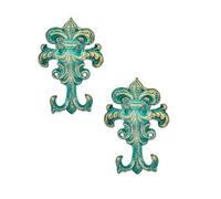 Sungmor Ganci decorativi da parete in ghisa, set di 2 ganci vintage per appendere chiavi, accappatoi, cappelli, guinzagli per cani