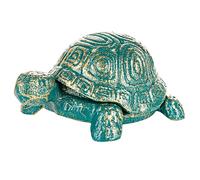 Sungmor Portachiavi in ghisa con tartaruga, statuetta da giardino, piccoli ornamenti - metallo decorazione per interni ed esterni tartaruga per chiave di ricambio, orecchini, clip di carta