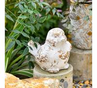 Sungmor Statua di uccelli da giardino per esterni, scultura di uccelli in cemento per patio, cortile, prato, statua decorativa per interni ed esterni, scultura divertente a forma di animale,