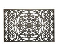 Sungmor - Zerbino rettangolare in robusta ghisa, antiscivolo, per la porta d’ingresso, perfetto come raschietto per scarpe, in stile vintage rustico, elemento decorativo per casa, giardino e patio