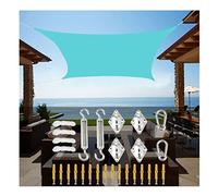 Sungola Impermeabile a Vela da Sole da Sole da Sole 2x3m Lago Blue Berbone Coperchio SunMade con Kit di Fissaggio e Blocco UV a 4 Corde per Le attività all'aperto del Giardino del Cortile da
