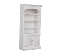 SUNGOOYUE 1/12 Gabinetto delle Bambole in Scala, Scaffale per Bambola della Libreria in Miniatura 4 Porte a 2 Porte in Legno Solido con Modellazione Dettagliata per il Compleanno di Natale