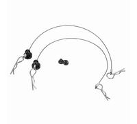 SUNGOOYUE 2 Pcs Pin di Filo con Guscio per Corpicchiere per Auto RC Anti -perso con Fermo a Vite, Clip per il Corpo in Metallo da 160 Mm per Modello di Auto RC 1/10 (rosso (rosso (BLACK)
