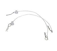 SUNGOOYUE 2 Pcs Pin di Filo con Guscio per Corpicchiere per Auto RC Anti -perso con Fermo a Vite, Clip per il Corpo in Metallo da 160 Mm per Modello di Auto RC 1/10 (rosso (rosso (SILVER)