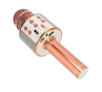 SUNGOOYUE 4 in 1 Microfono Karaoke Wireless con Microfono Wireless Portatile a Effetti Sonori Vivaci (Oro rosa)