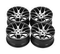 SUNGOOYUE 4pcs in Lega di Alluminio Mori per Ruote RC per 1/12 Scala MN128 MN86 G500 RC Auto RC Miglioramento stabilità Fuori Strada On Road Remote Control Auto Upgradi (Black)