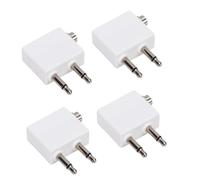 SUNGOOYUE Adattatore per Cuffie da Aereo, Doppio Convertitore da 3,5 Mm Maschio a 3,5 Mm Femmina per Cuffie da Compagnia Aerea con Connettori in Metallo per di Intrattenim (4 pezzi)