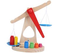 SUNGOOYUE Bilanci in Legno Set di Giocattoli in Scala di Pesatura con Disegni Colorati di Pesi, per Insegnare Matematica e Riconoscimento del Colore, Ideale per i Bambini Dell'asilo
