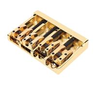 SUNGOOYUE Bundle per Chitarra per Basso a 4 Corde, Pacchetto di Ponti di Chitarra in Ferro in Lega di Zinco con Selle Regolabili per Parti di Sostituzione dei Bassi Elettrici Jazz (Golden (GOLD)