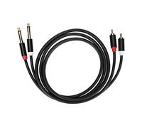 SUNGOOYUE Cavo Professionale Doppio a TS, Cavo da 1,5 M/4,9 Piedi, Struttura con Nucleo in Rame PVC, Connettori Placcati Oro, per Lettori CD, Mixer, Amplificatori