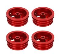 SUNGOOYUE Cerchioni per Auto RC, Sostituzione in Lega di Alluminio per Modelli MN82 e LC79, con Design Alla Moda per Maggiore Stabilità e Facile Installazione (rosso)