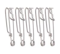 SUNGOOYUE Clip a Scatto con Palangaro, 5 Clip a Lenza Lunga Girevoli a Scatto Connettori per Pesca in Mare Fibbia Appesa Ad Occhi Chiusi Strumento per Pin Rapido(1.8 * 60MM)