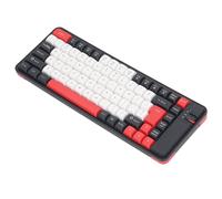 SUNGOOYUE Combinazione Tastiera e Mouse Wireless, Layout QWERTY a 84 Tasti con Tasti Multimediali e Tastierino Numerico, Connessione Wireless Bluetooth, Design a Colori a Contrasto, (rosso)