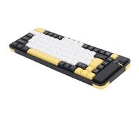 SUNGOOYUE Combinazione Tastiera e Mouse Wireless, Layout QWERTY a 84 Tasti con Tasti Multimediali e Tastierino Numerico, Connessione Wireless Bluetooth, Design a Colori a Contrasto, (YELLOW)