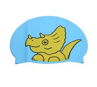 SUNGOOYUE Cuffia da Nuoto per Bambini, Cuffia da Nuoto in Silicone con Protezione per le Orecchie 3D con Simpatico Motivo a Cartoni Animati, per Ragazzi e Ragazze di età Compresa tra 6 e (Dinosauro